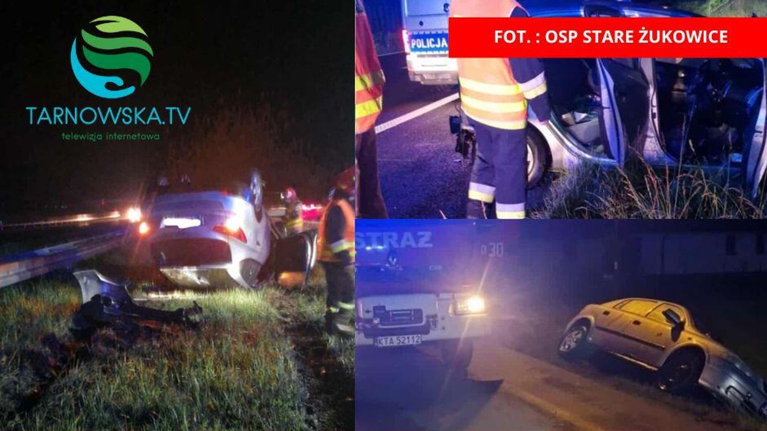 Dwa wypadki na autostradzie A4 pod Tarnowem, trzeci w Zaczarniu. Dwie osoby trafiły do szpitala