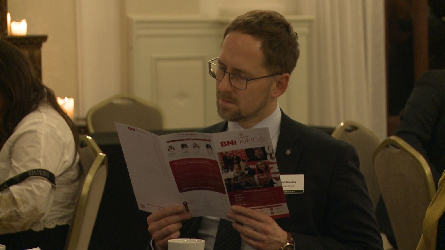 Jakub Kwaśny na spotkaniu BNI Kings w Tarnowie. Przedsiębiorcy rozmawiali o rozwoju biznesu