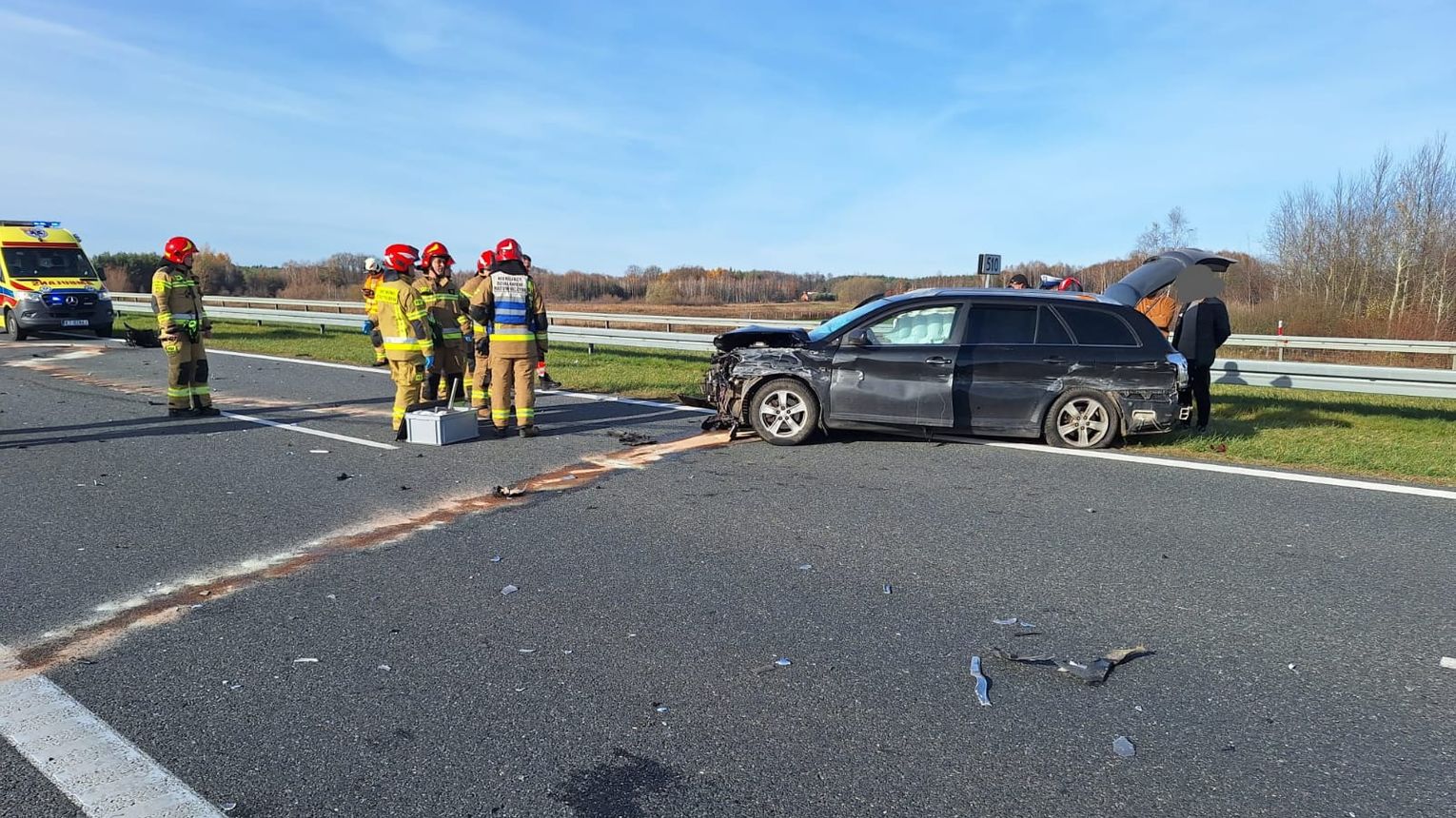 Jedna osoba w szpitalu po wypadku na autostradzie A4 koło Tarnowa