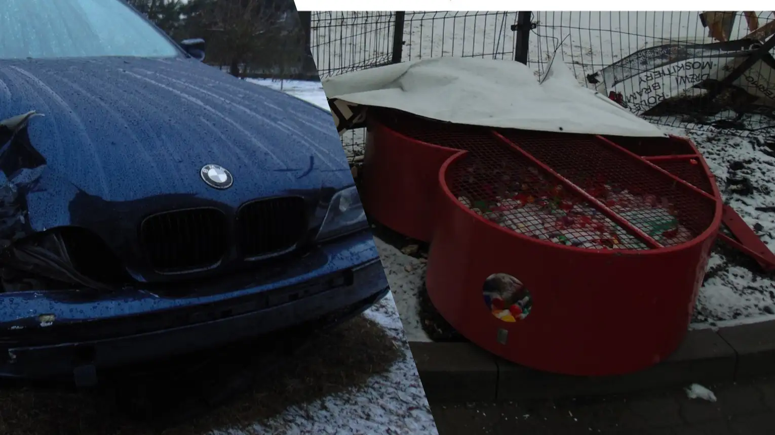 Kierowca bmw w walentynki skasował serce w Szczucinie. Był pijany!