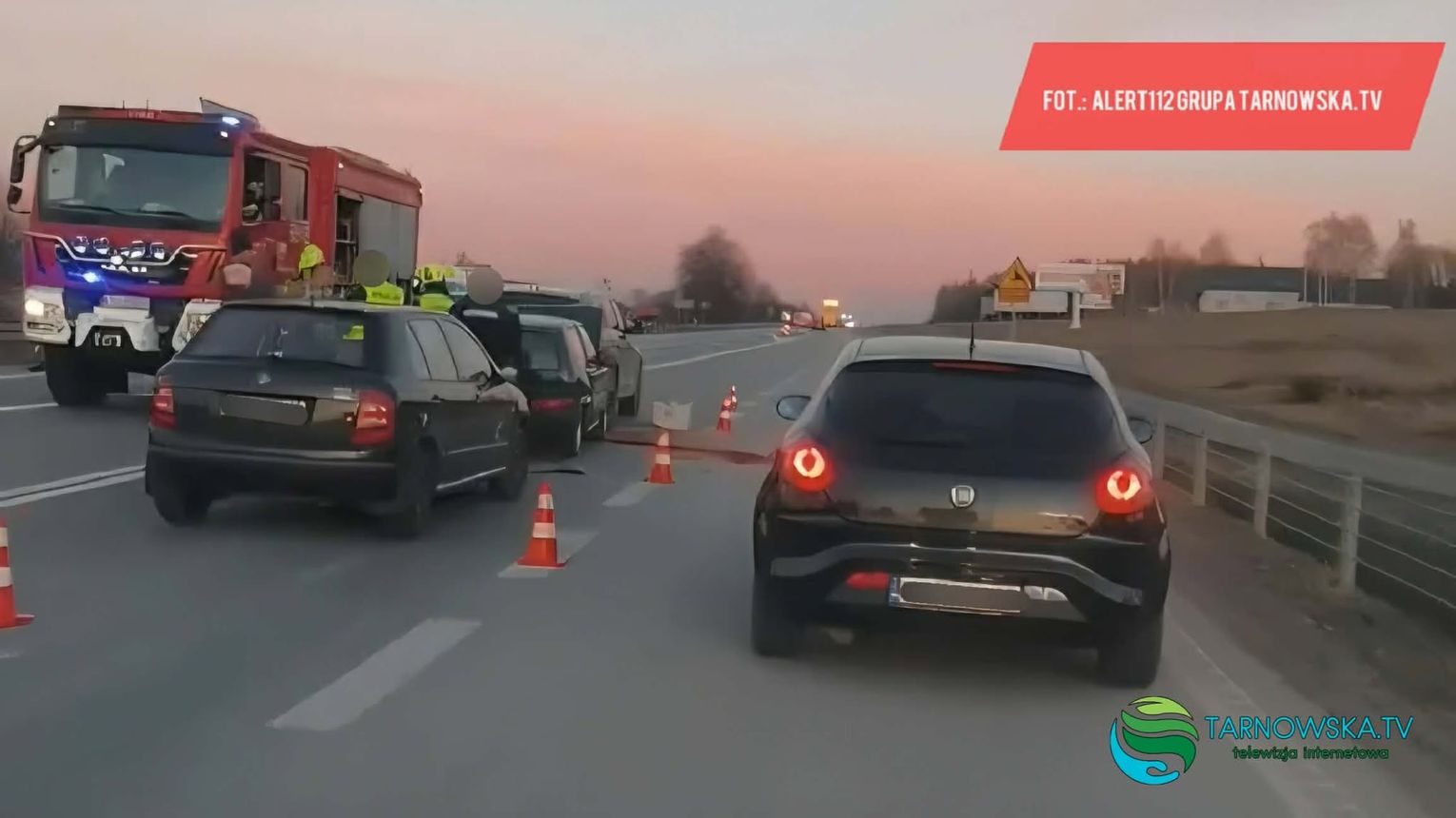 Kolejny wypadek na DK94 w Łoponiu. Jedna osoba w szpitalu po zderzeniu trzech samochodów