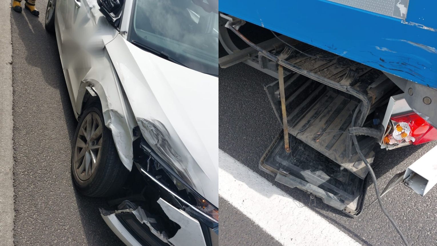 Kolizja na A4 pod Tarnowem – Straż Pożarna i Policja szybko opanowały sytuację