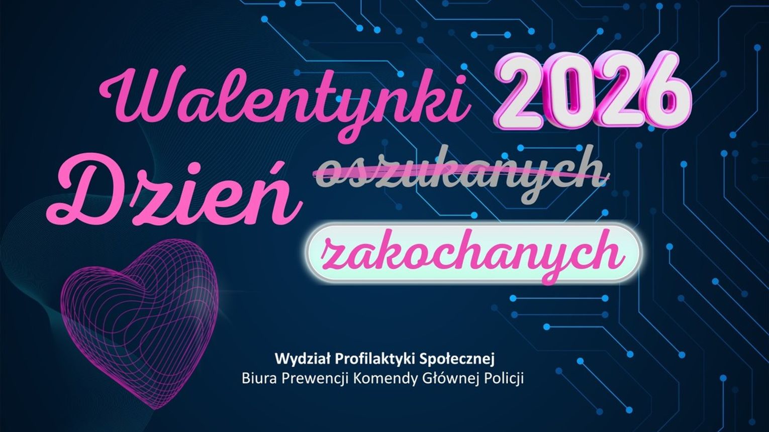 Miłość może być ślepa, miej oczy otwarte. Apel Policji przed nadchodzącymi Walentynkami