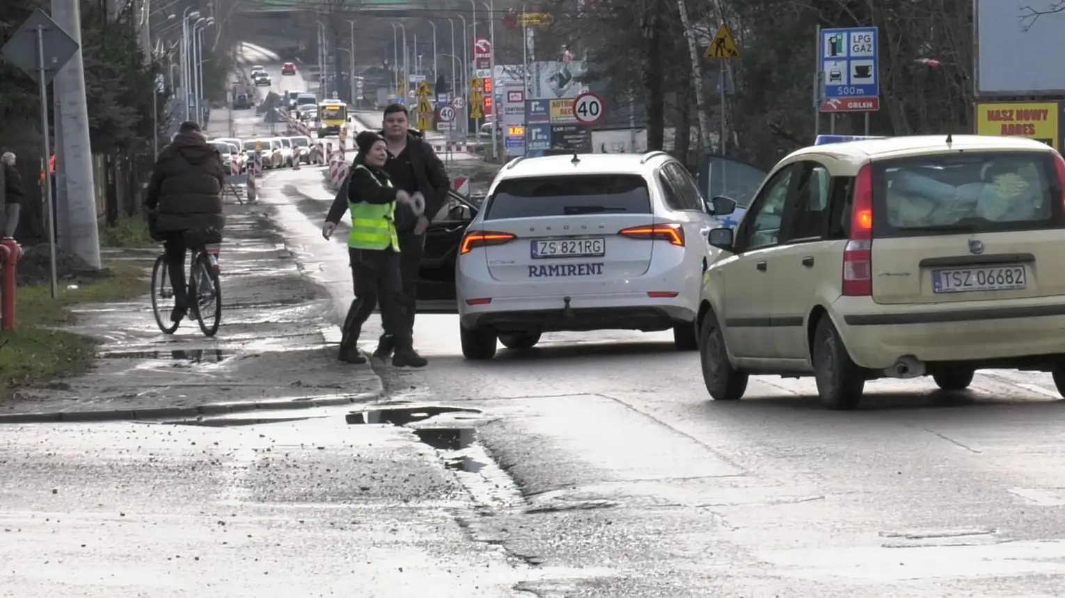 Najnowszy etap remontu Tuchowskiej sparaliżował część Tarnowa