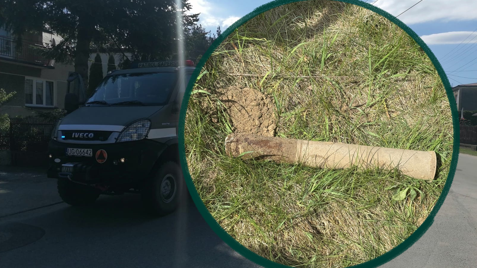 Niewybuch z czasów II wojny światowej odnaleziony przez mieszkańca gminy Żabno
