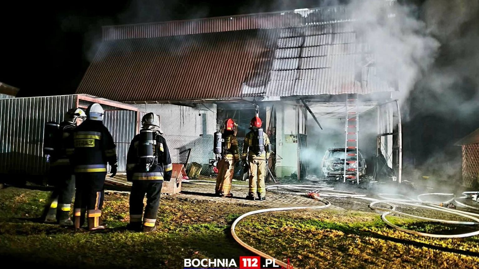 Nocny pożar w Lipnicy Górnej. W ogniu stanął budynek gospodarczy