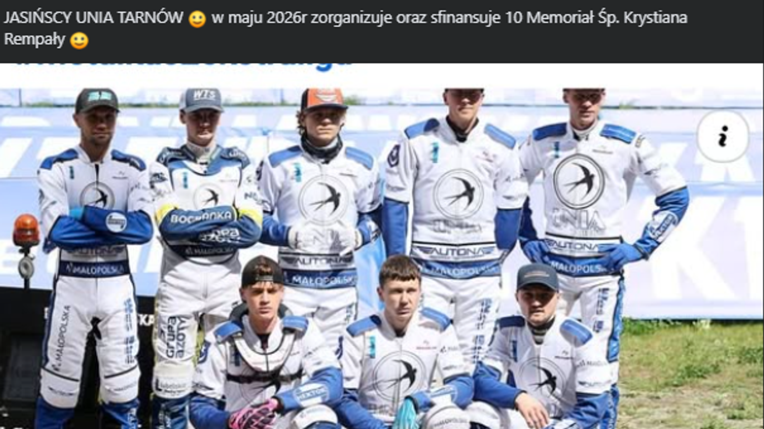 Nowy rozdział tarnowskiego żużla. Jasińscy zapowiadają reaktywację Unii Tarnów i organizację memoriału Krystiana Rempały