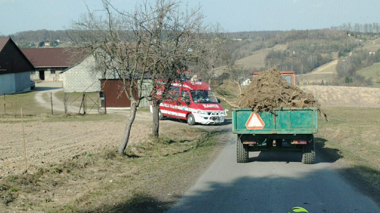 Osoba przygnieciona przez drzewo w Lubince