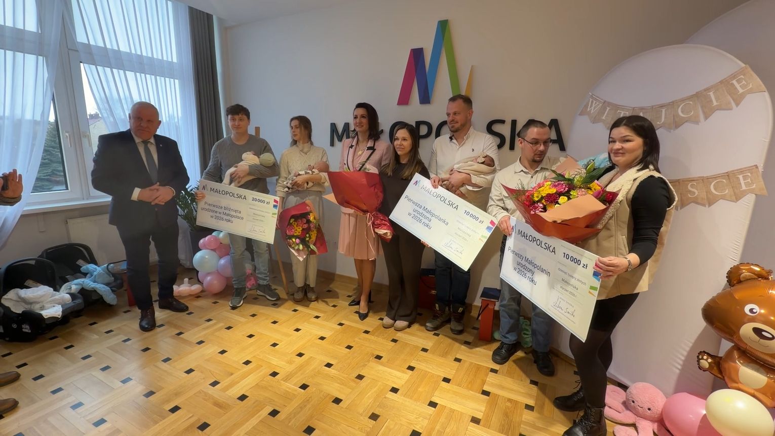 Pierwsi Małopolanie 2026 powitani w Urzędzie Marszałkowskim Województwa Małopolskiego