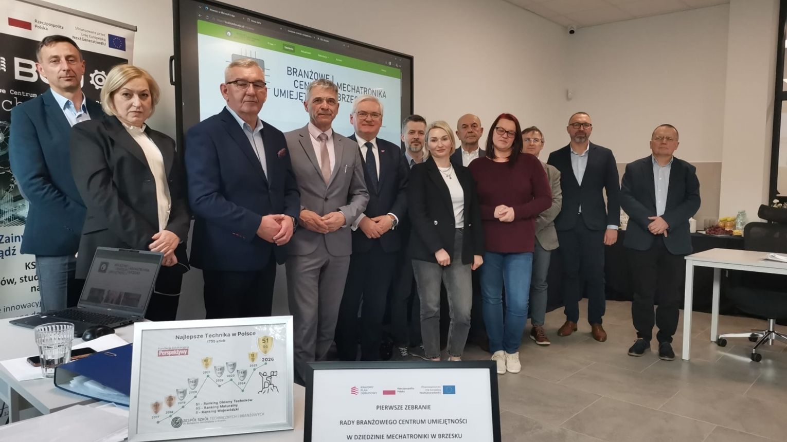 Pierwsze posiedzenie Rady Branżowego Centrum Umiejętności w dziedzinie mechatroniki w Brzesku