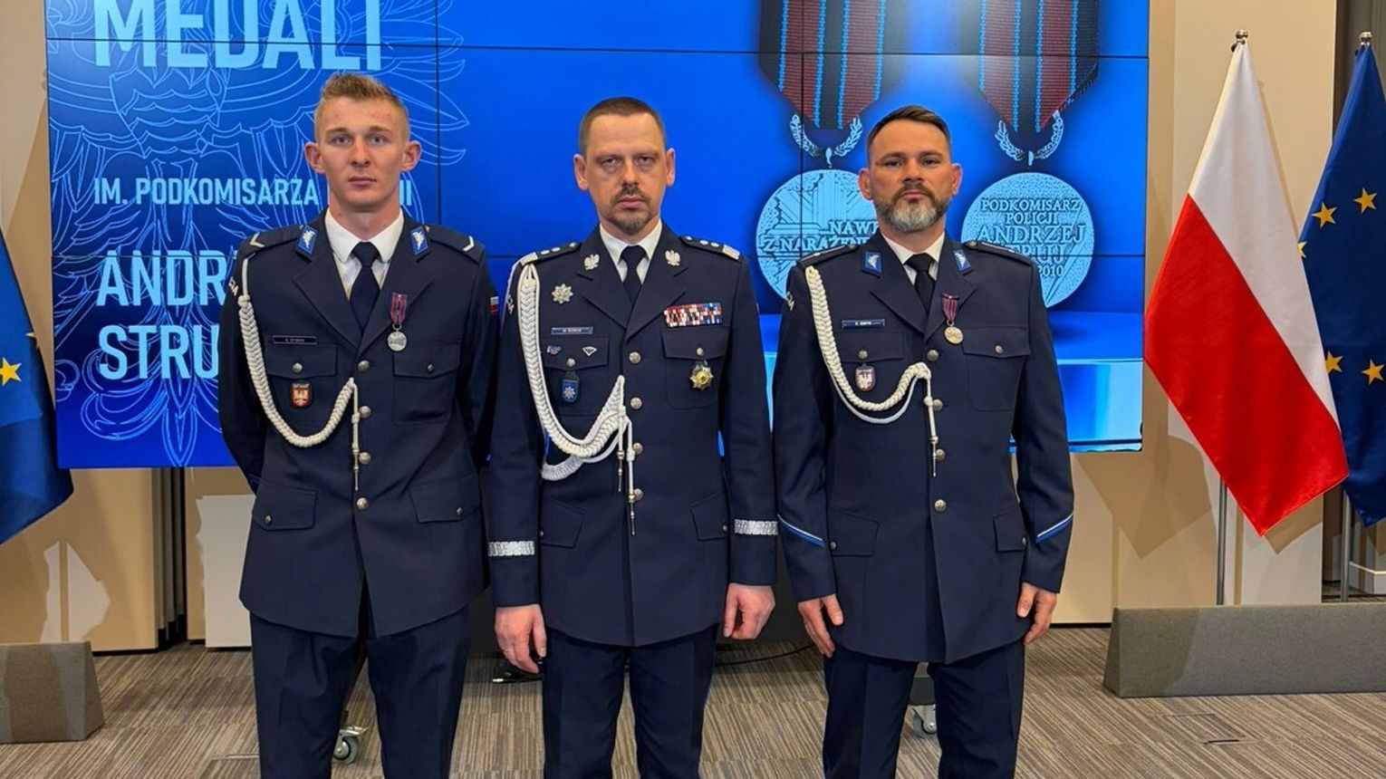 Policjanci z Dąbrowy Tarnowskiej odznaczeni Medalem im. podkom. Policji Andrzeja Struja