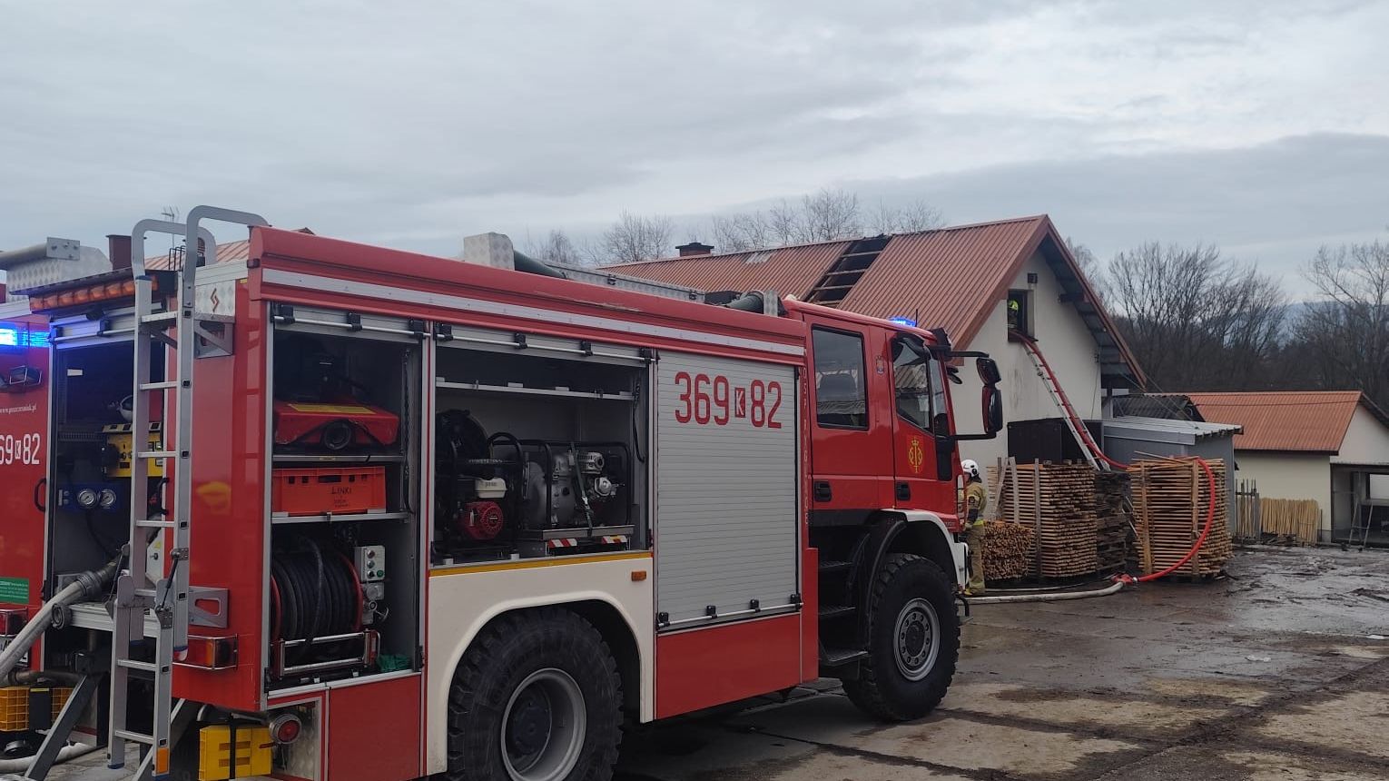 Pożar budynku gospodarczego w Ryglicach