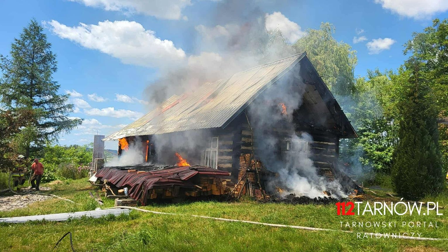 Pożar budynku mieszkalnego w Turzy