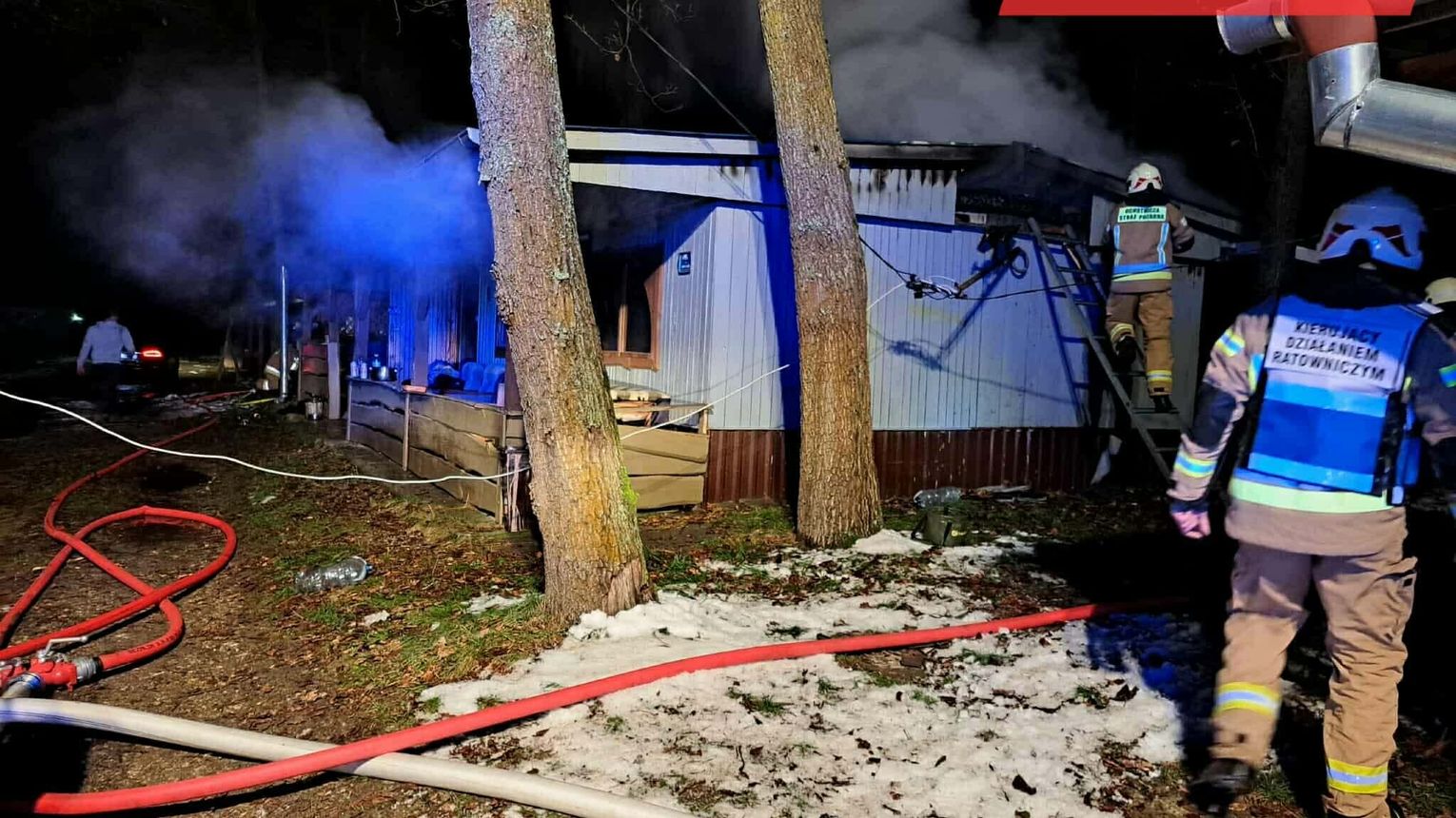 Pożar domku letniskowego w powiecie tarnowskim