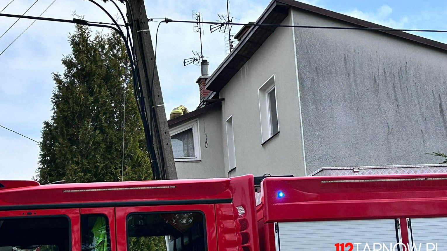 Pożar poddasza w Wojniczu