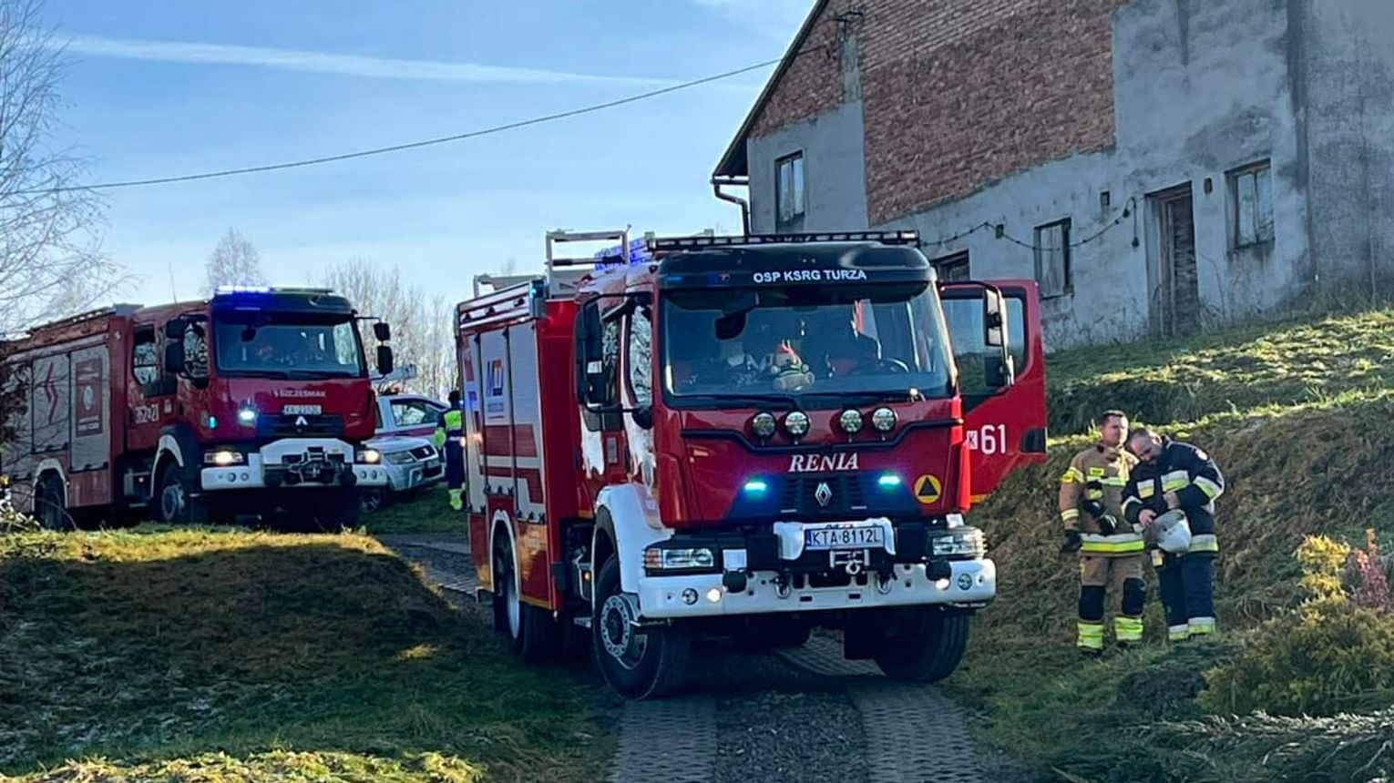 Pożar w Rzepienniku Strzyżewskim. Poszkodowany mężczyzna