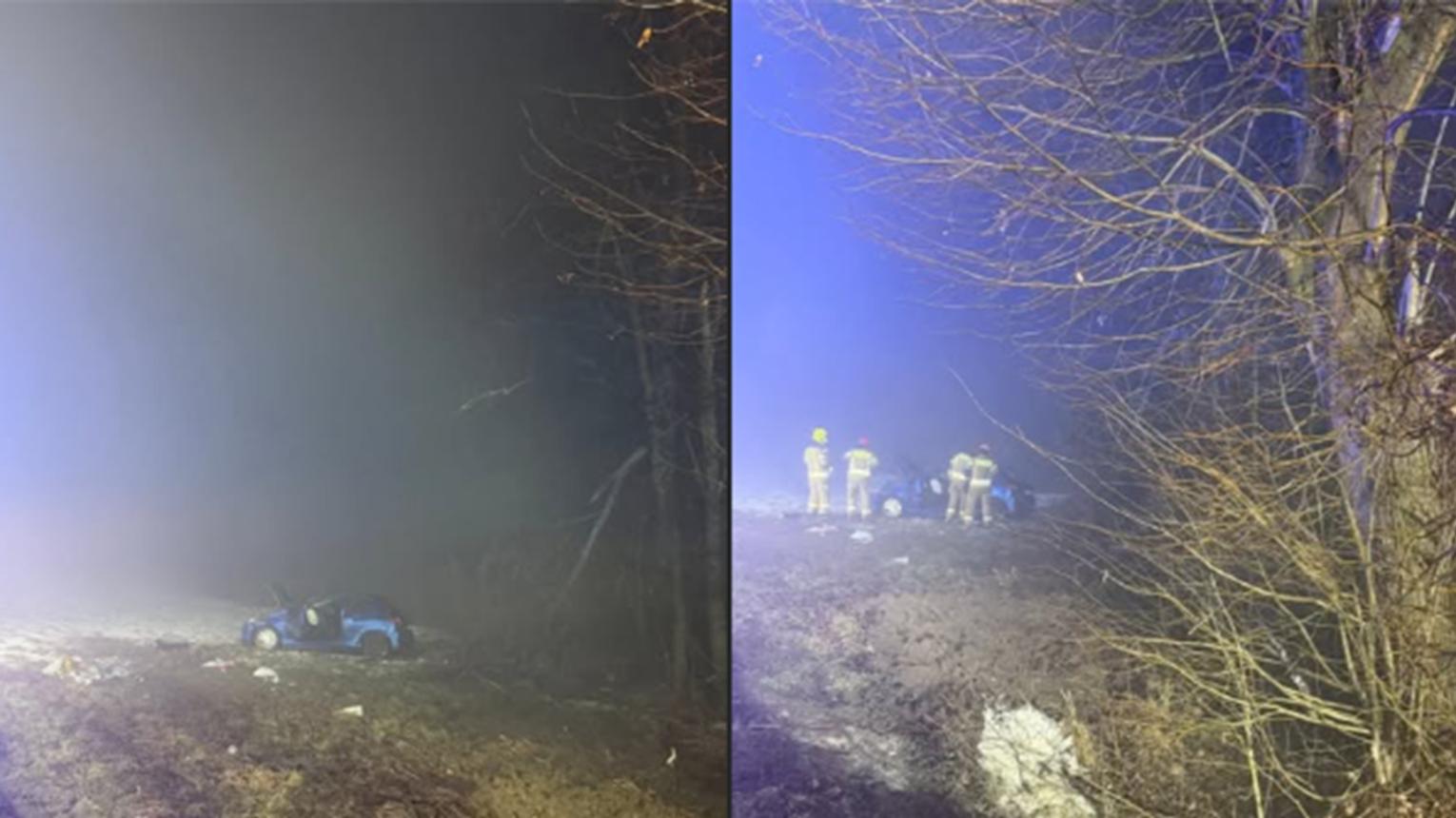 Samochód dachował w powiecie dębickim. Służby interweniowały w Łękach Dolnych