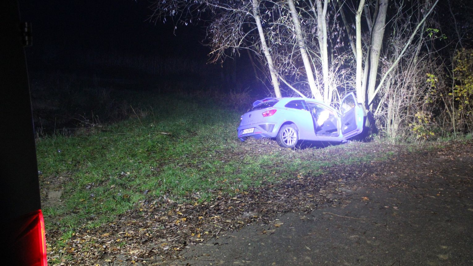 Samochód osobowy uderzył w drzewo. Cztery osoby w szpitalu!