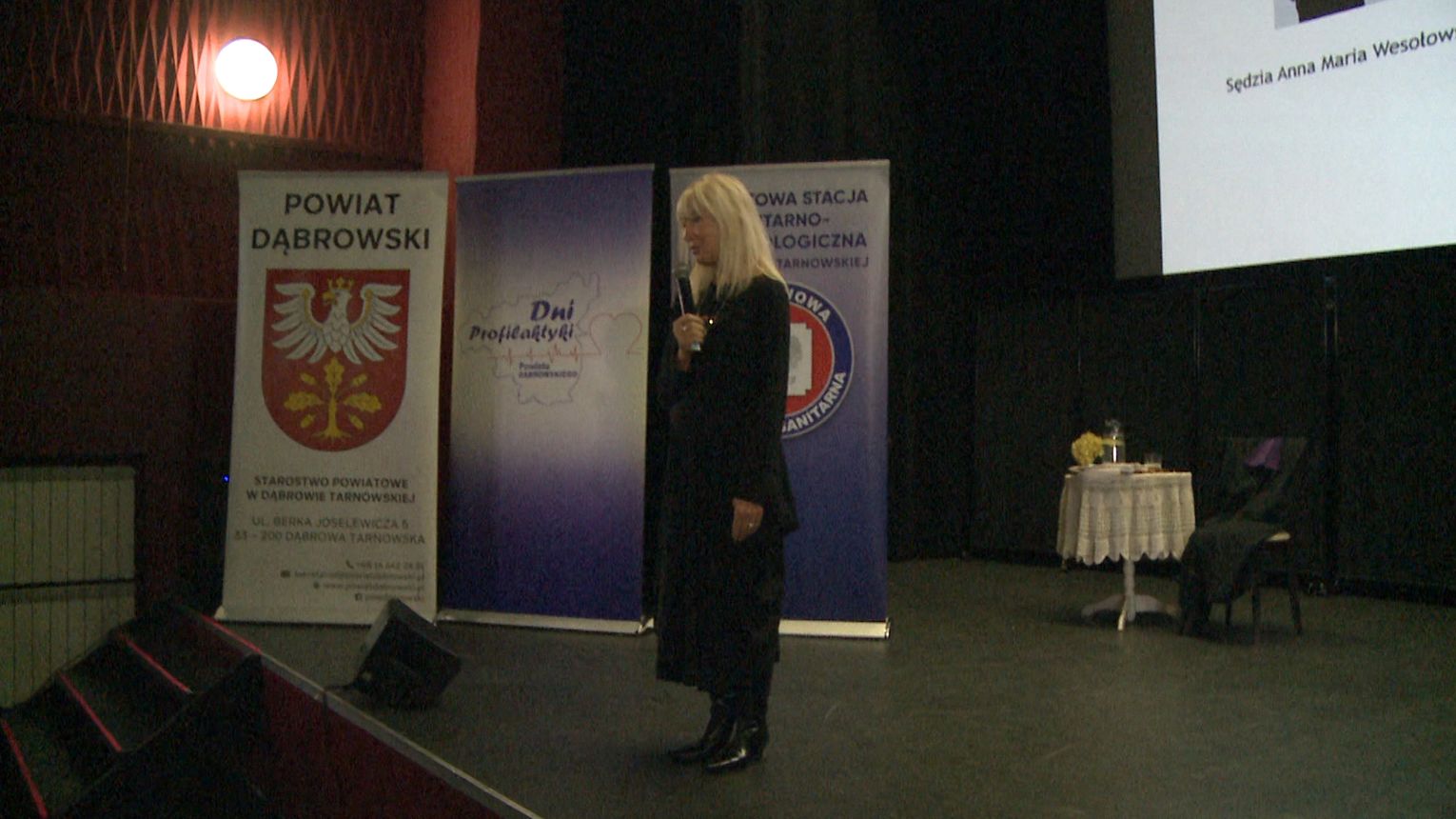 Sędzia Anna Maria Wesołowska na Dniach Profilaktyki Powiatu Dąbrowskiego