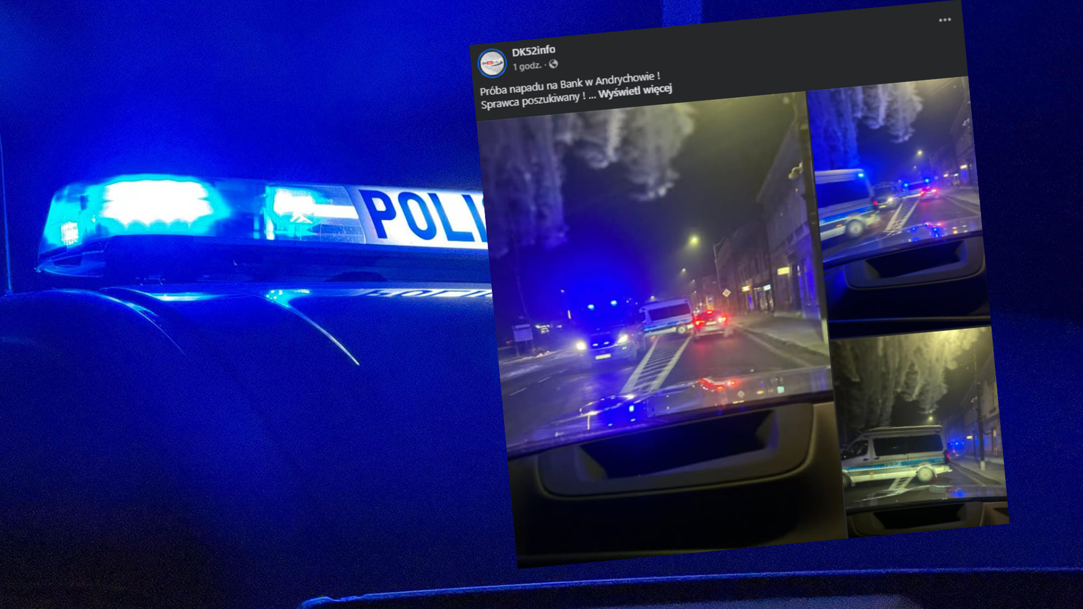 Sprawcę napadu na bank w Andrychowie szuka policja. Trwa obława