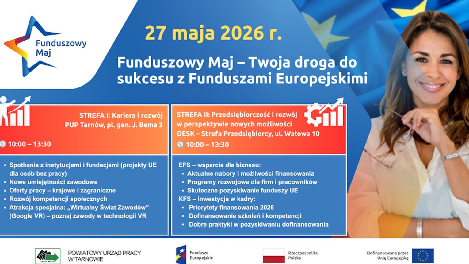 Tarnów. Funduszowy Maj dla pracodawców i osób poszukujących zatrudnienia już jutro