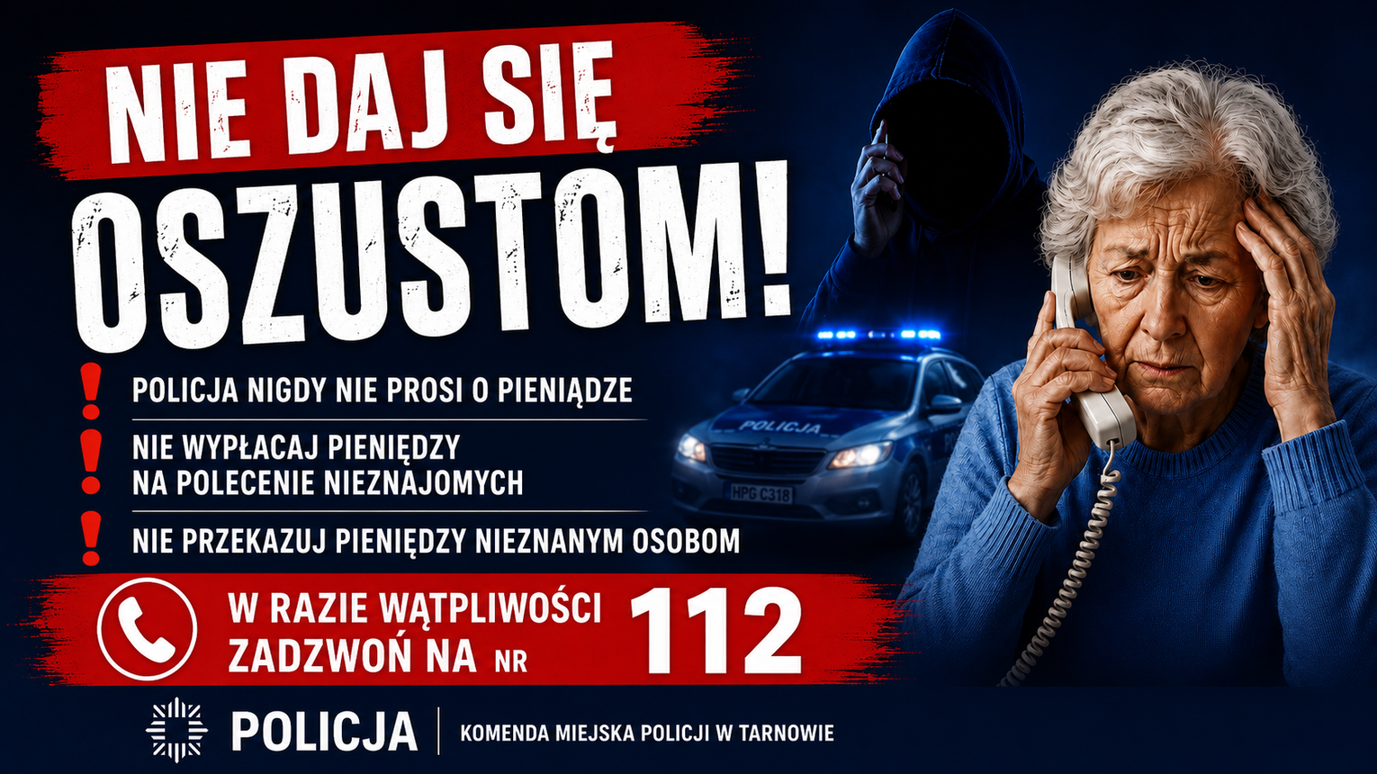 Tarnów. Telefon od fałszywej synowej – oszustwo na kwotę 350 tysięcy złotych