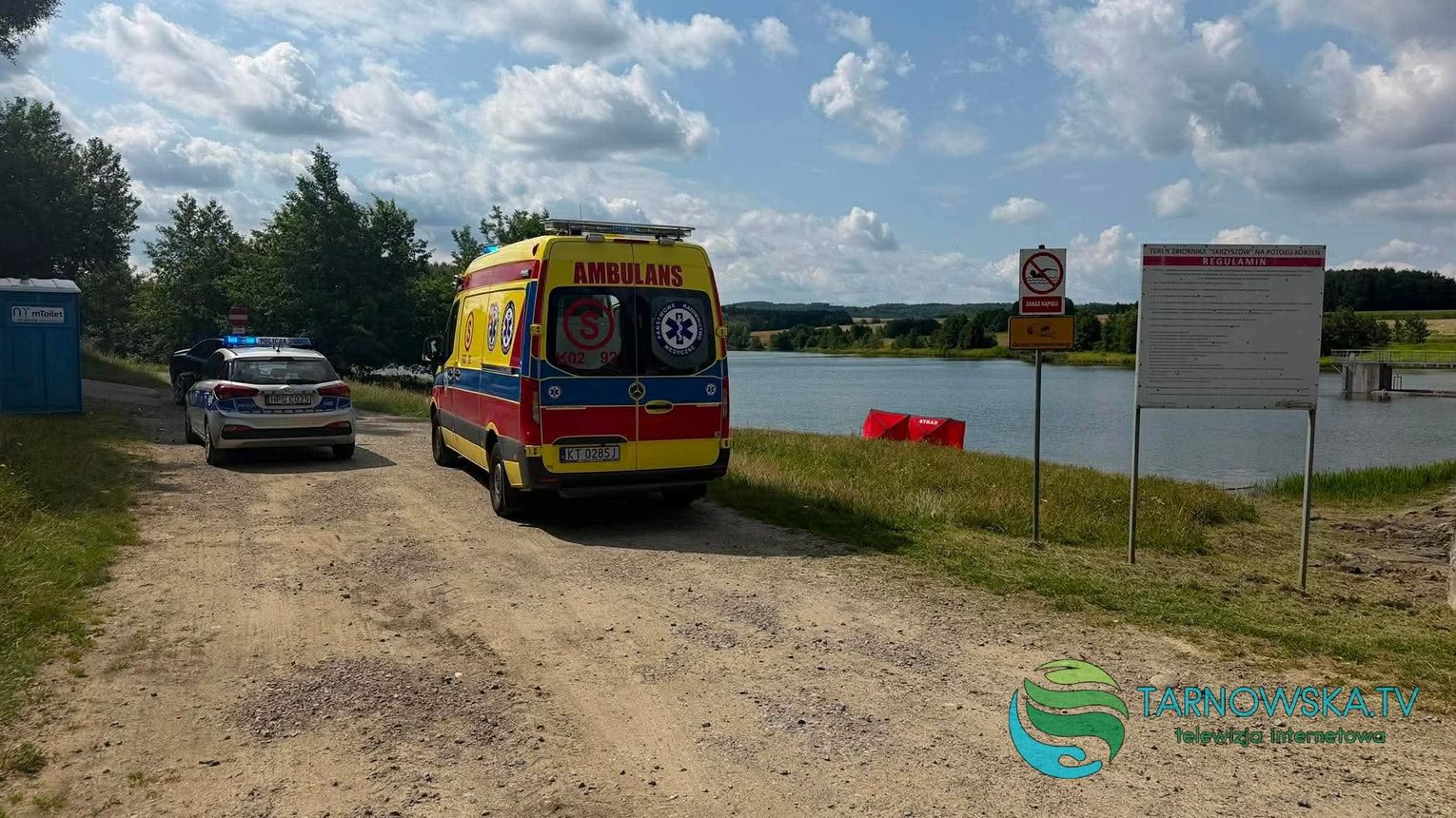 Tragiczne zdarzenie nad zalewem Korzeń w Skrzyszowie. Nie żyje kobieta