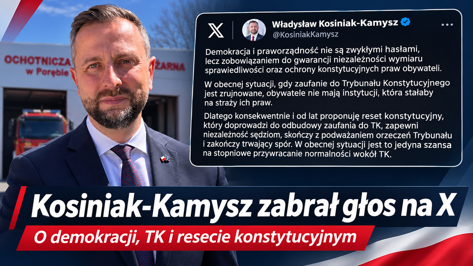 Władysław Kosiniak-Kamysz zabrał głos w sprawie Trybunału Konstytucyjnego. „Jedyna szansa na przywrócenie normalności”