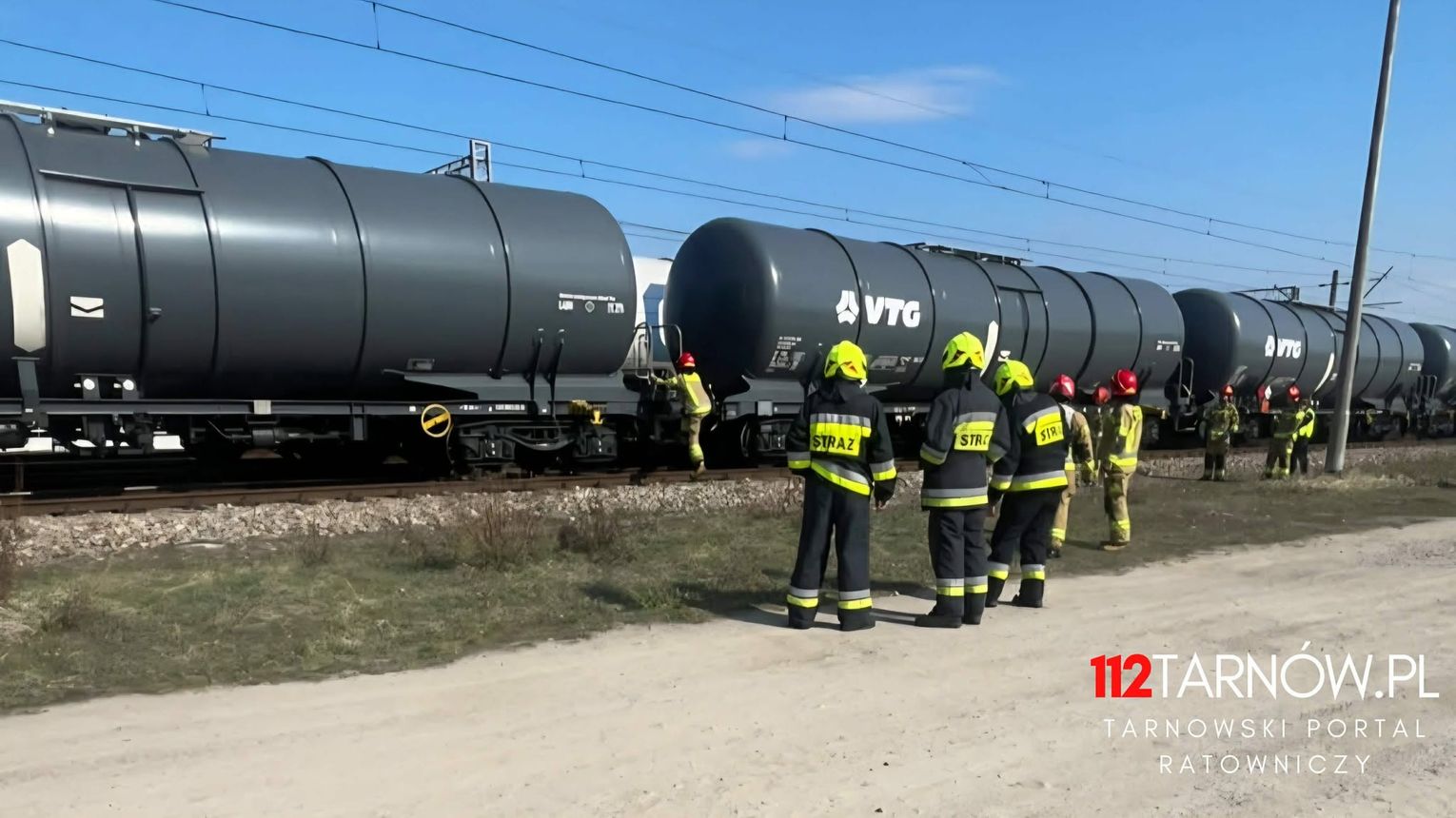 Wyciek z cysterny kolejowej w Woli Rzędzińskiej