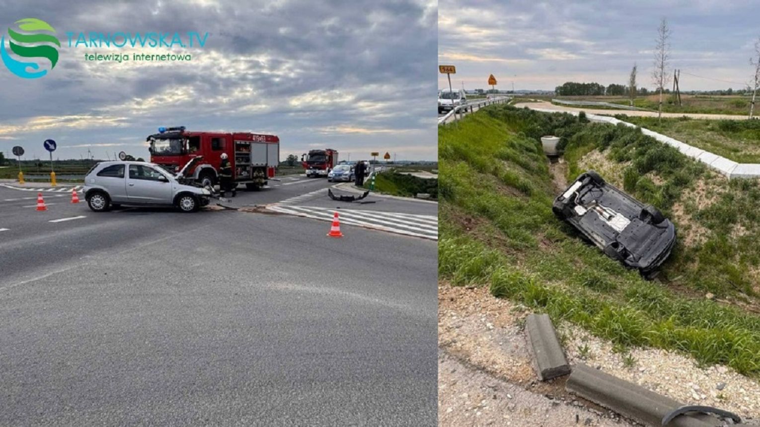Wypadek na obwodnicy Szczurowej. Jedna osoba trafiła do szpitala