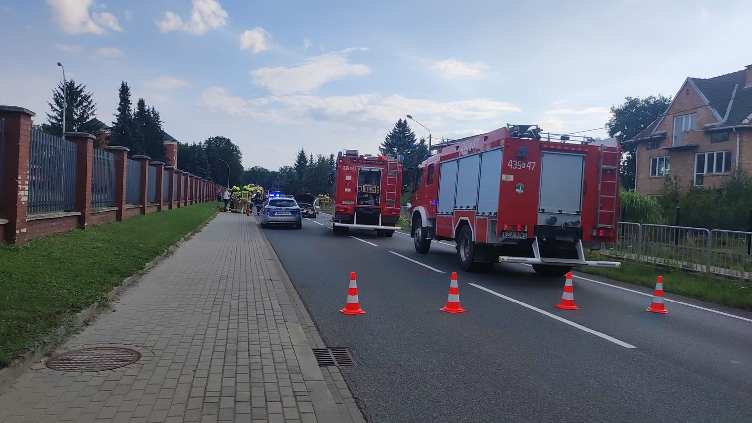 Wypadek w Szczucinie. Droga krajowa zablokowana