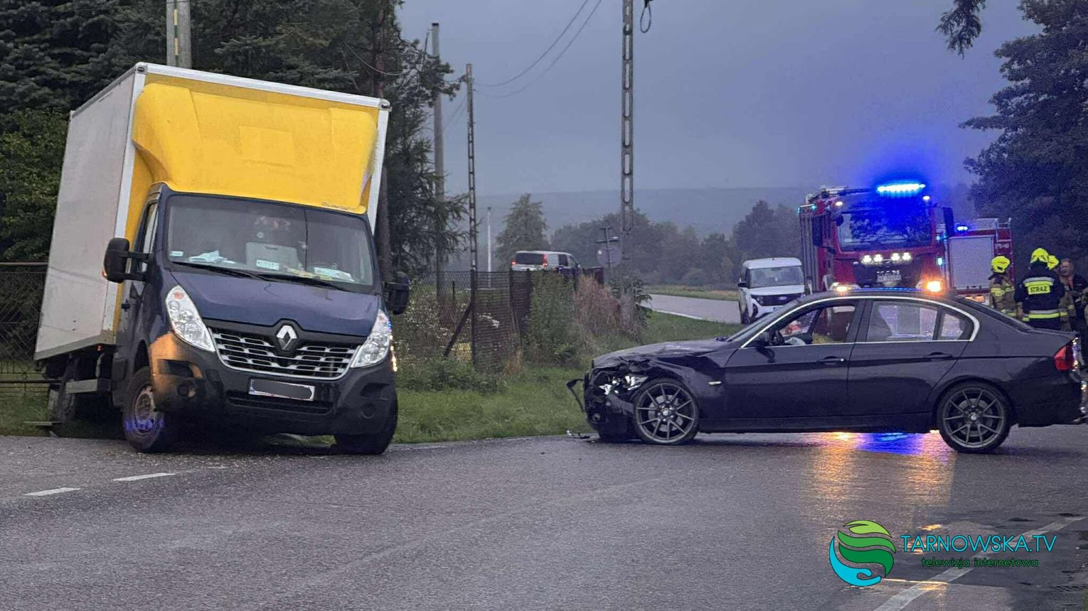 Wypadek w Zaczarniu. Kierujący bmw trafił do szpitala!