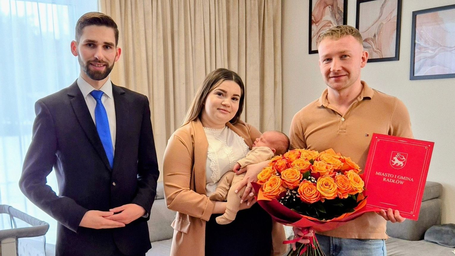 Z wizytą u pierwszego mieszkańca Gminy Radłów urodzonego w 2026 roku