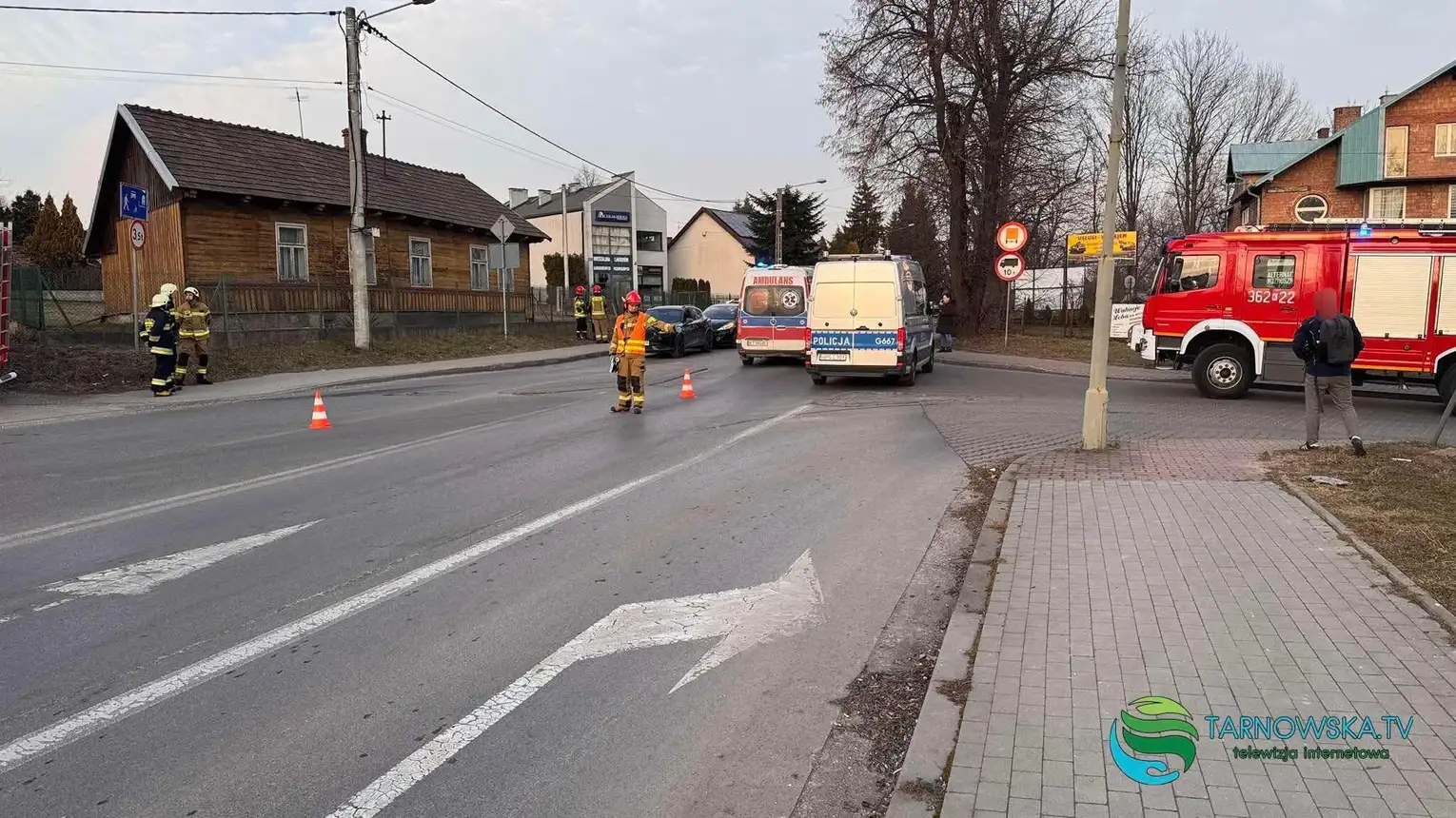 Zderzenie samochodów na ulicy Orkana w Tarnowie