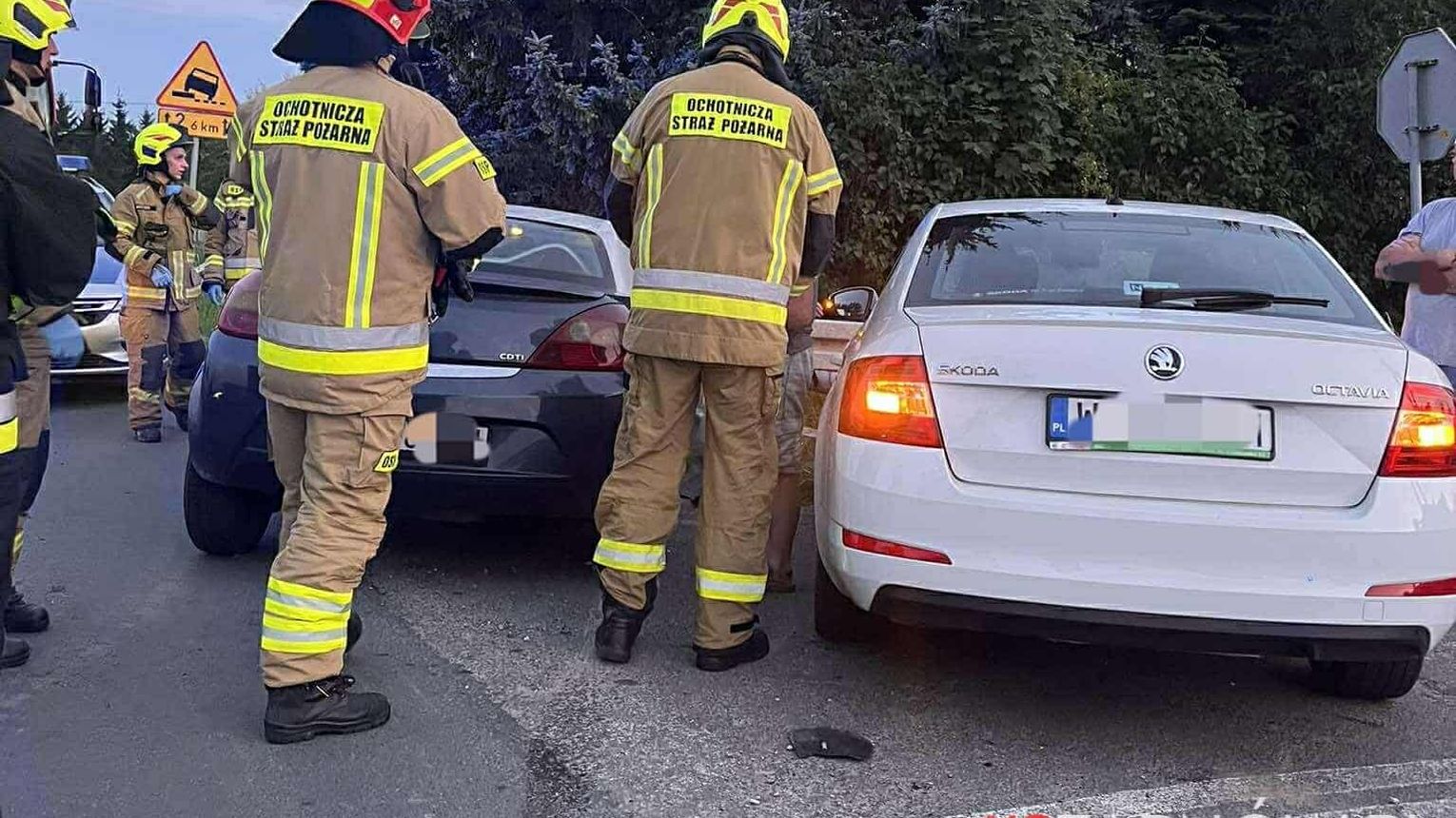 Zderzenie samochodów w Czyżowie