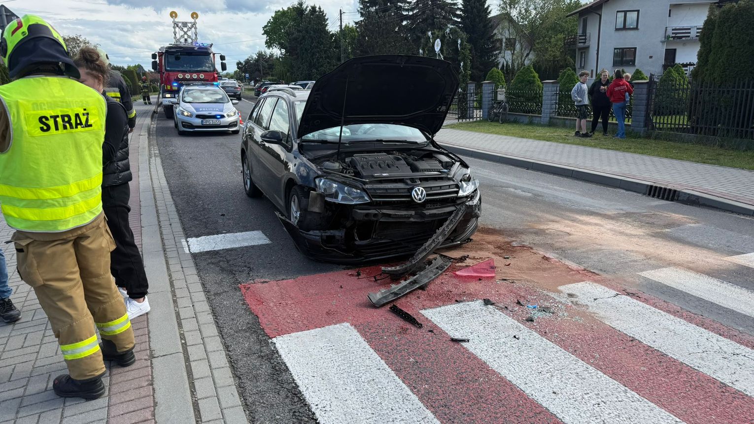 Zderzenie trzech samochodów w Niwce