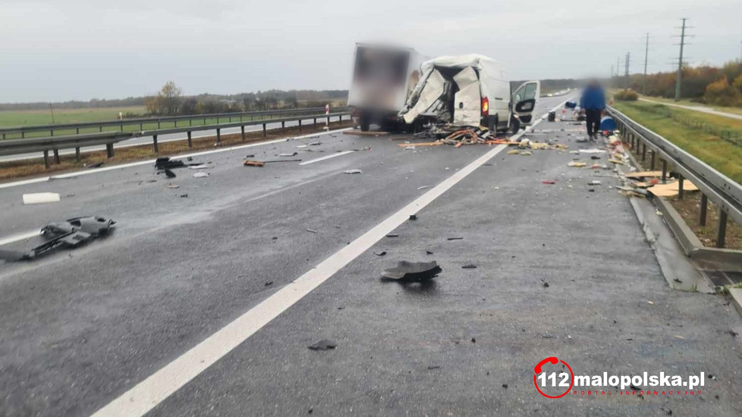 Zderzyły Się Dwa Samochody Dostawcze Na Autostradzie A4 Pod Brzeskiem