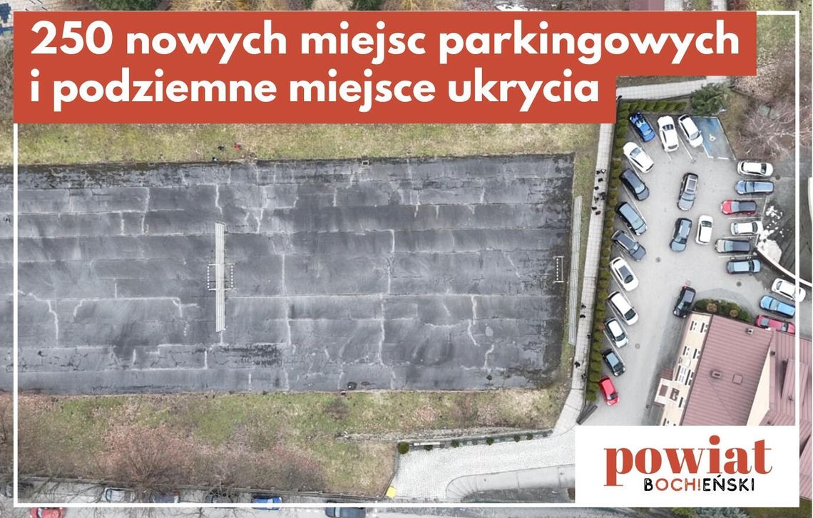 250 nowych miejsc parkingowych i podziemne miejsce ukrycia