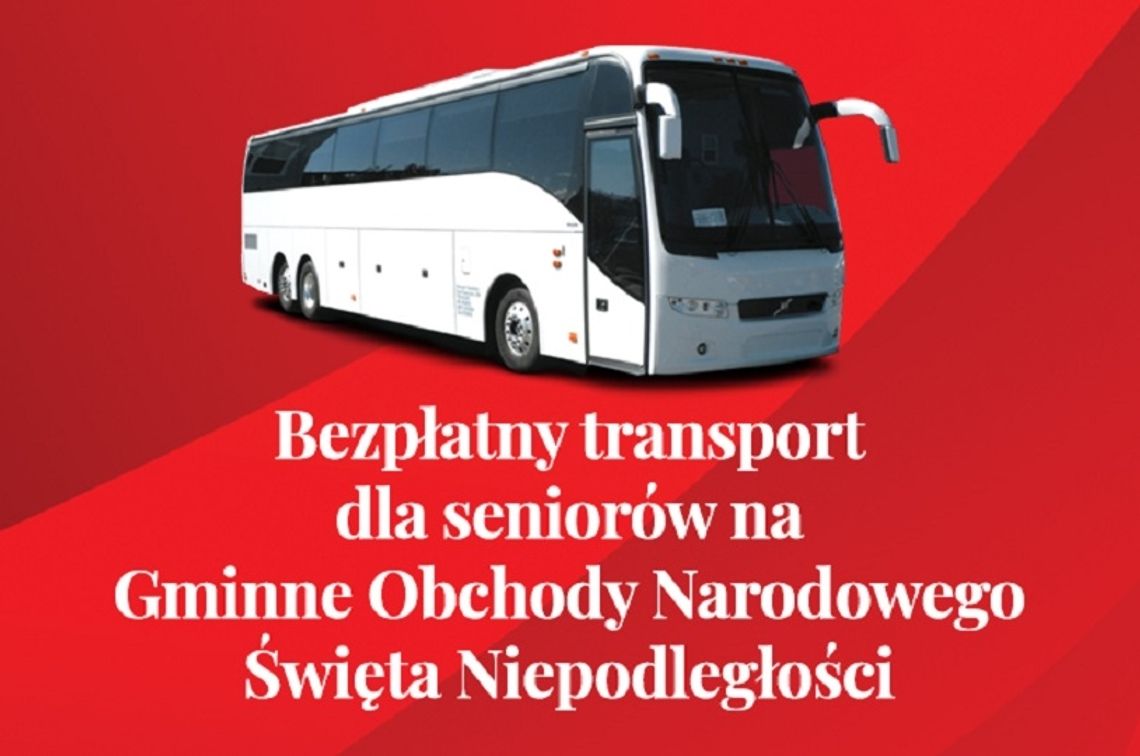 Bezpłatny transport dla seniorów na Gminne Obchody Narodowego Święta Niepodległości