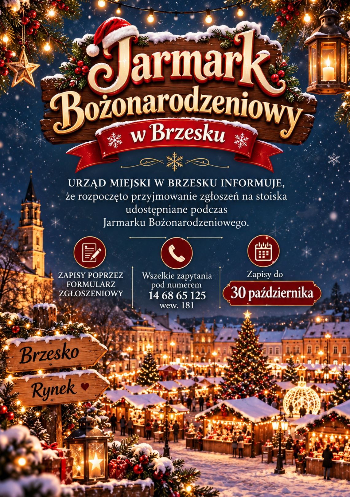 Brzesko zaprasza wystawców na jarmark bożonarodzeniowy