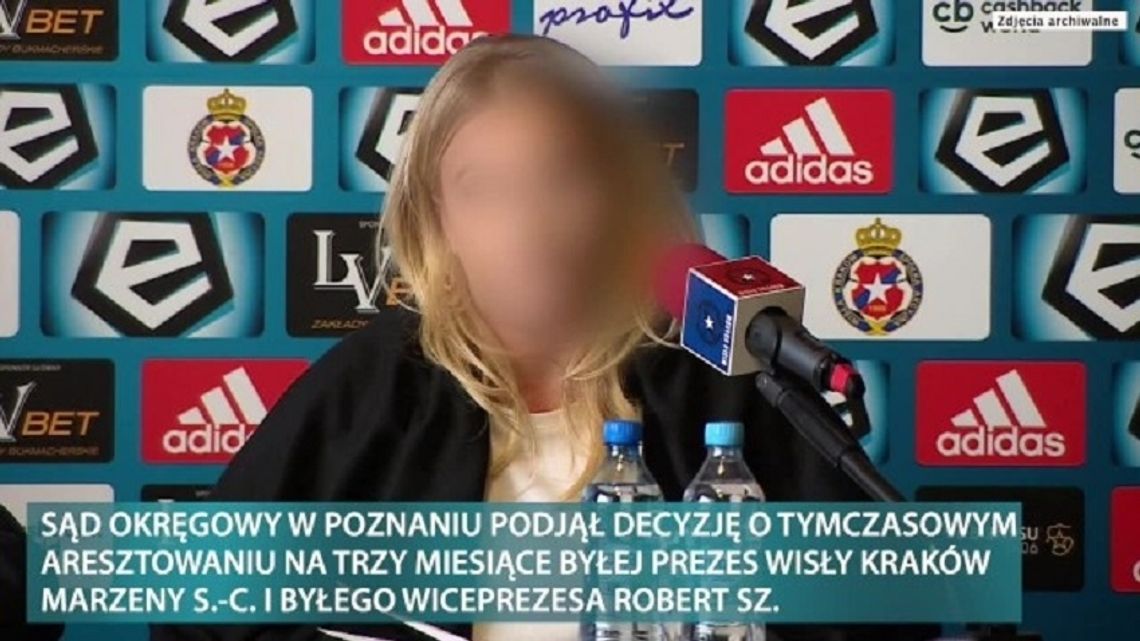 Była prezes Wisły Kraków aresztowana. Marzena S.-C. nie przyznaje się do winy