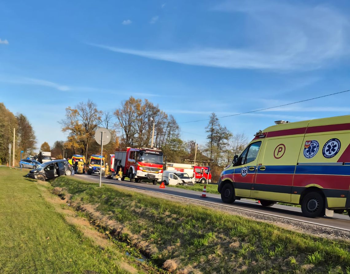 Cztery osoby poszkodowane w wypadku na trasie z Mielca do Lisiej Góry