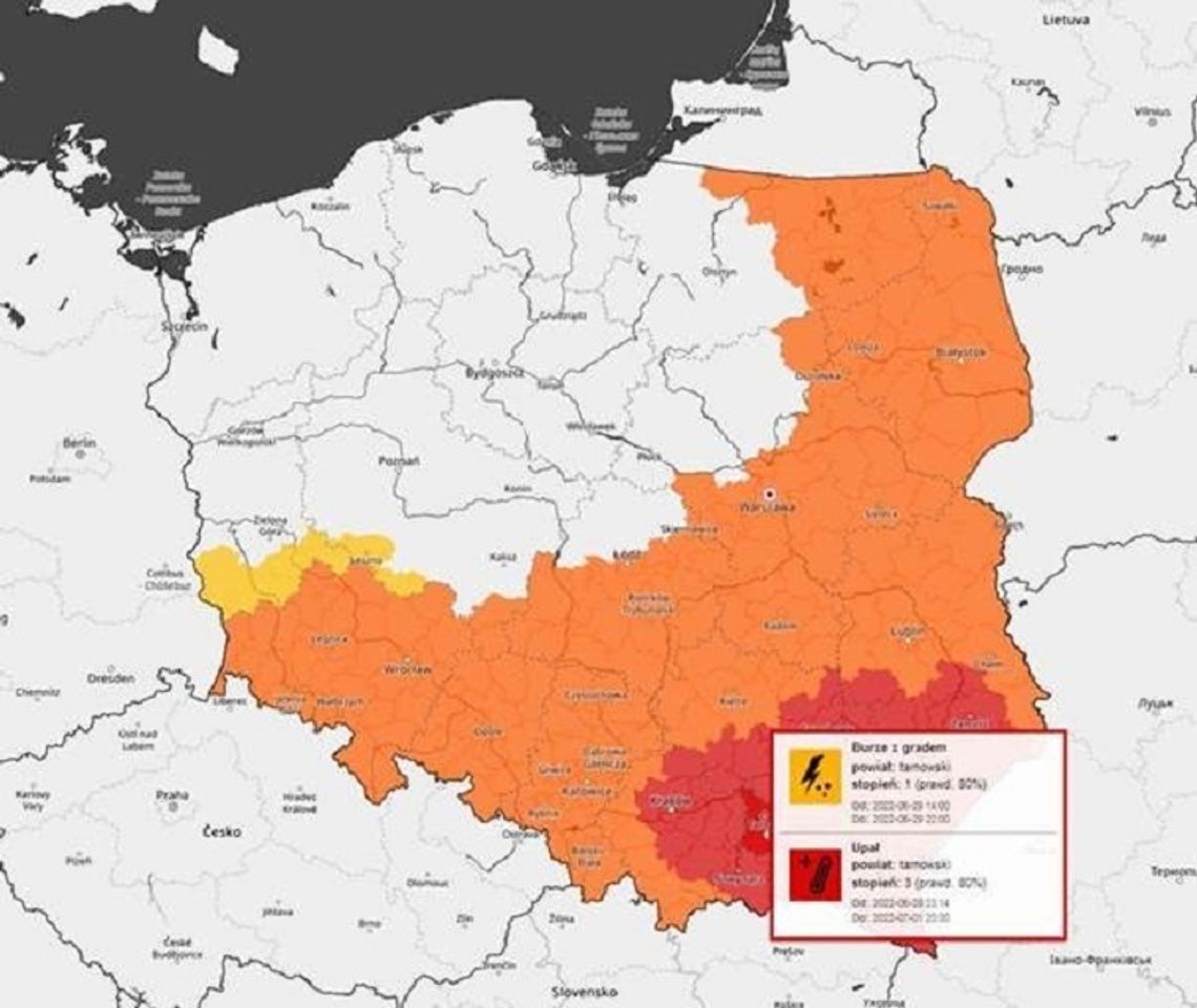 Fala upałów nad regionem tarnowskim i częścią Małopolski. IMGW wydało ostrzeżenie