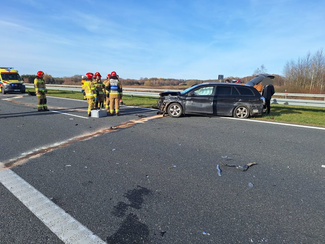 Jedna osoba w szpitalu po wypadku na autostradzie A4 koło Tarnowa