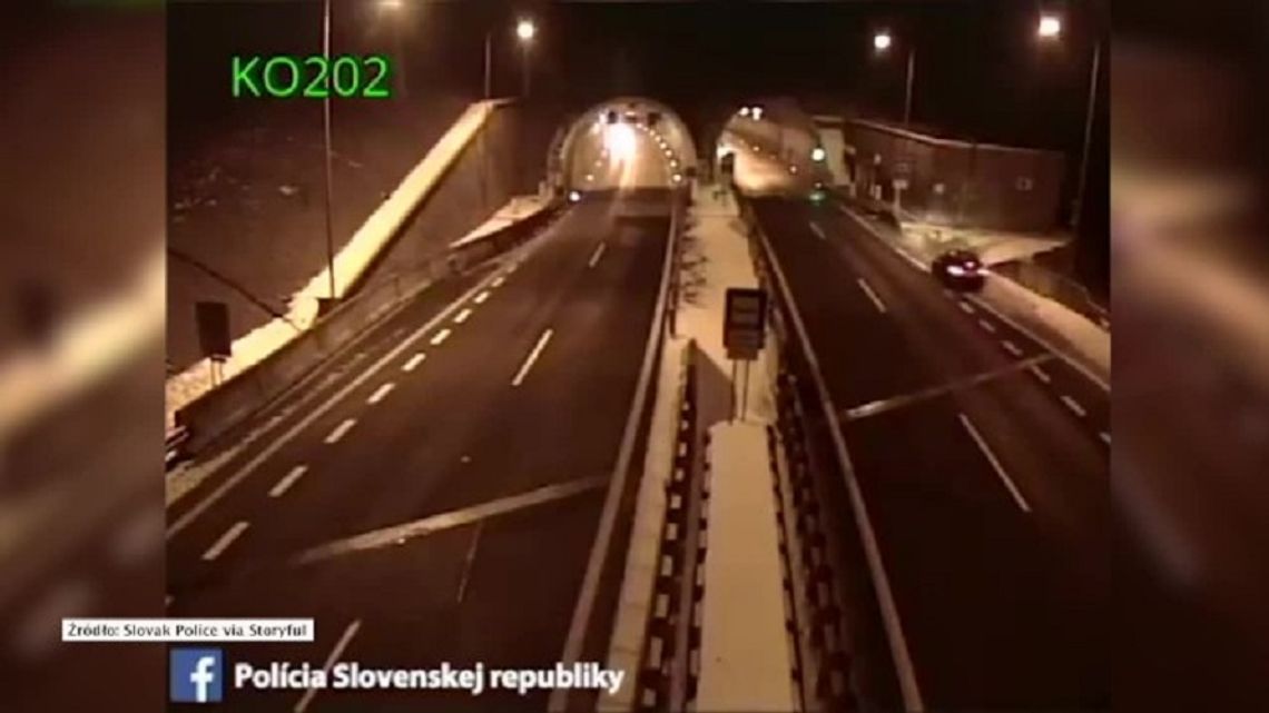 Kierowca BMW "wystrzelił w powietrze". Niesamowite nagranie ze słowackiej autostrady