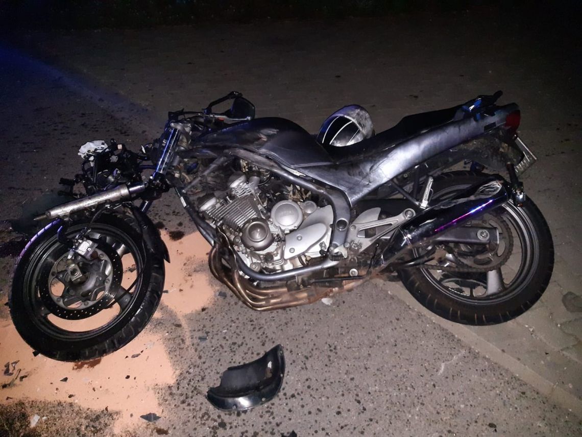 Niebezpieczny wypadek motocyklisty na DW 984 w Lisiej Górze 