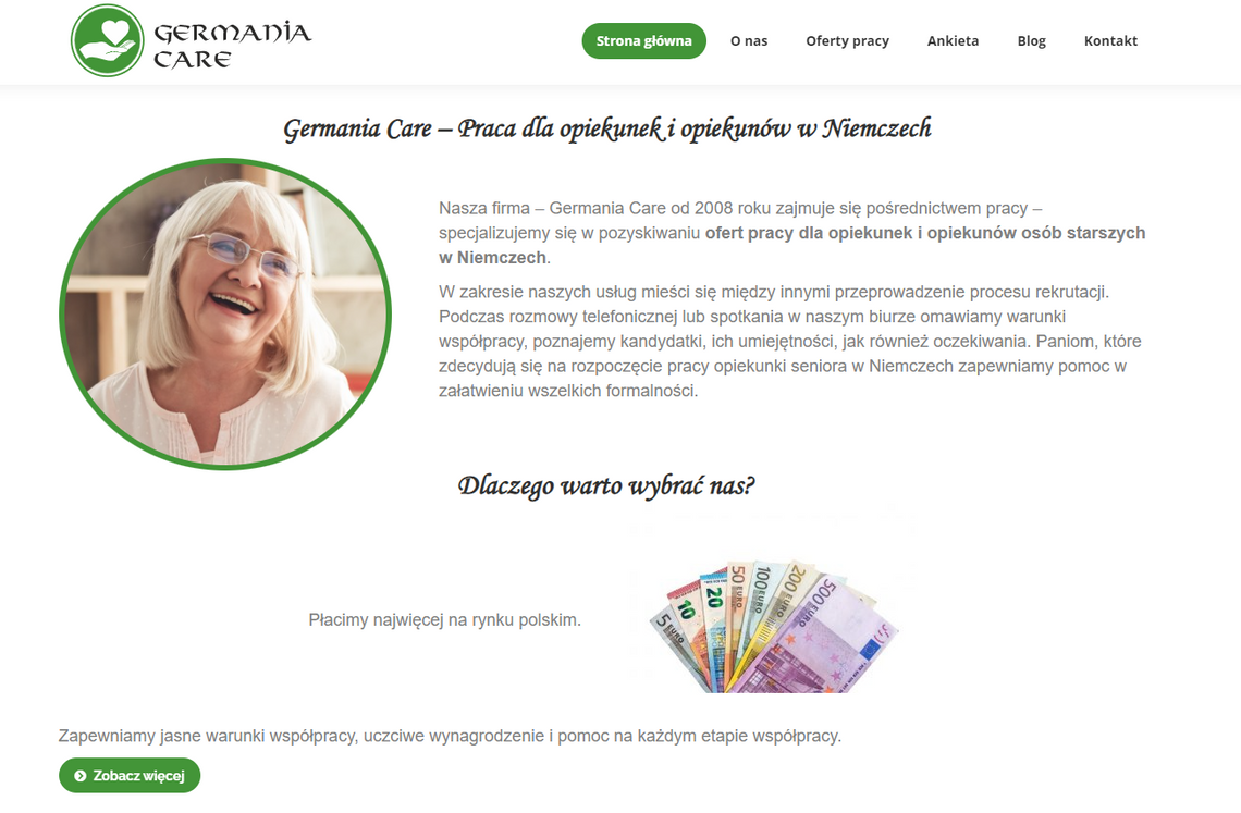 Opiekunka osób starszych w Niemczech - praca, wymagania, oferty