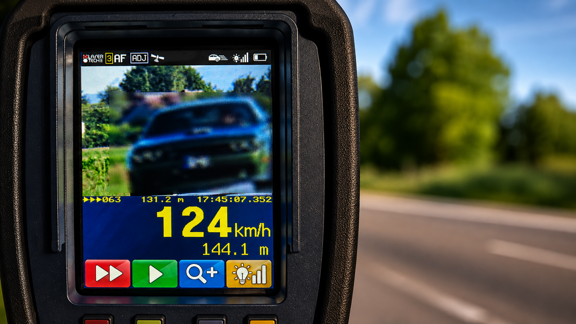 Pędził Dodgem 124 km/h przez Radłów! 2500 zł mandatu, 15 punktów i utrata prawa jazdy Pędził Dodgem 124 km/h przez Radłów! 2500 zł mandatu, 15 punktów i utrata prawa jazdy