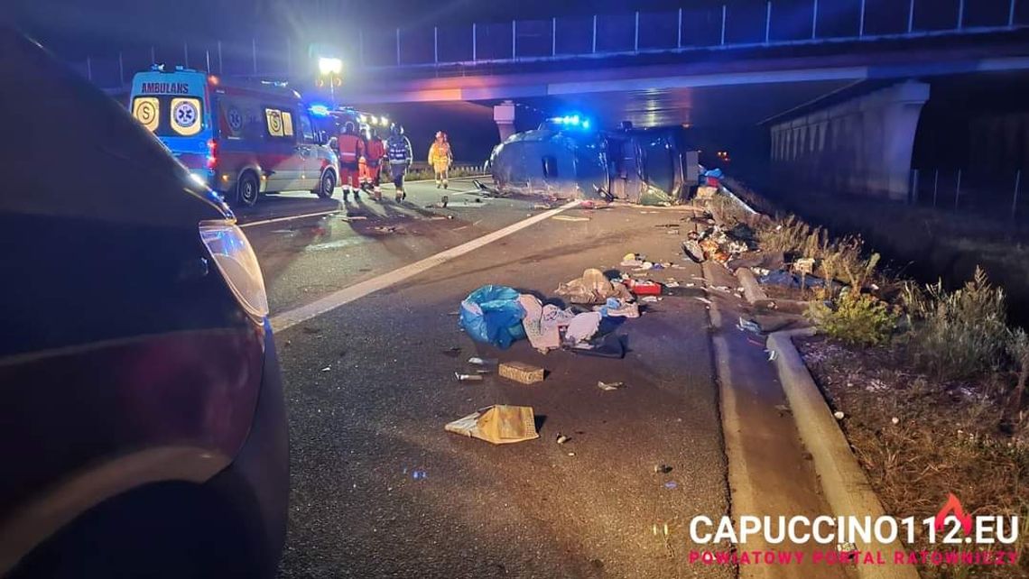 Pięciu poszkodowanych w wypadku busa na A4 pod Tarnowem
