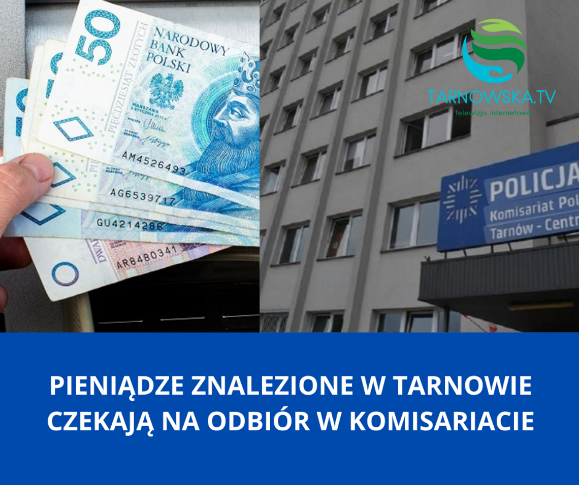 Pieniądze znalezione w Tarnowie czekają na odbiór w komisariacie